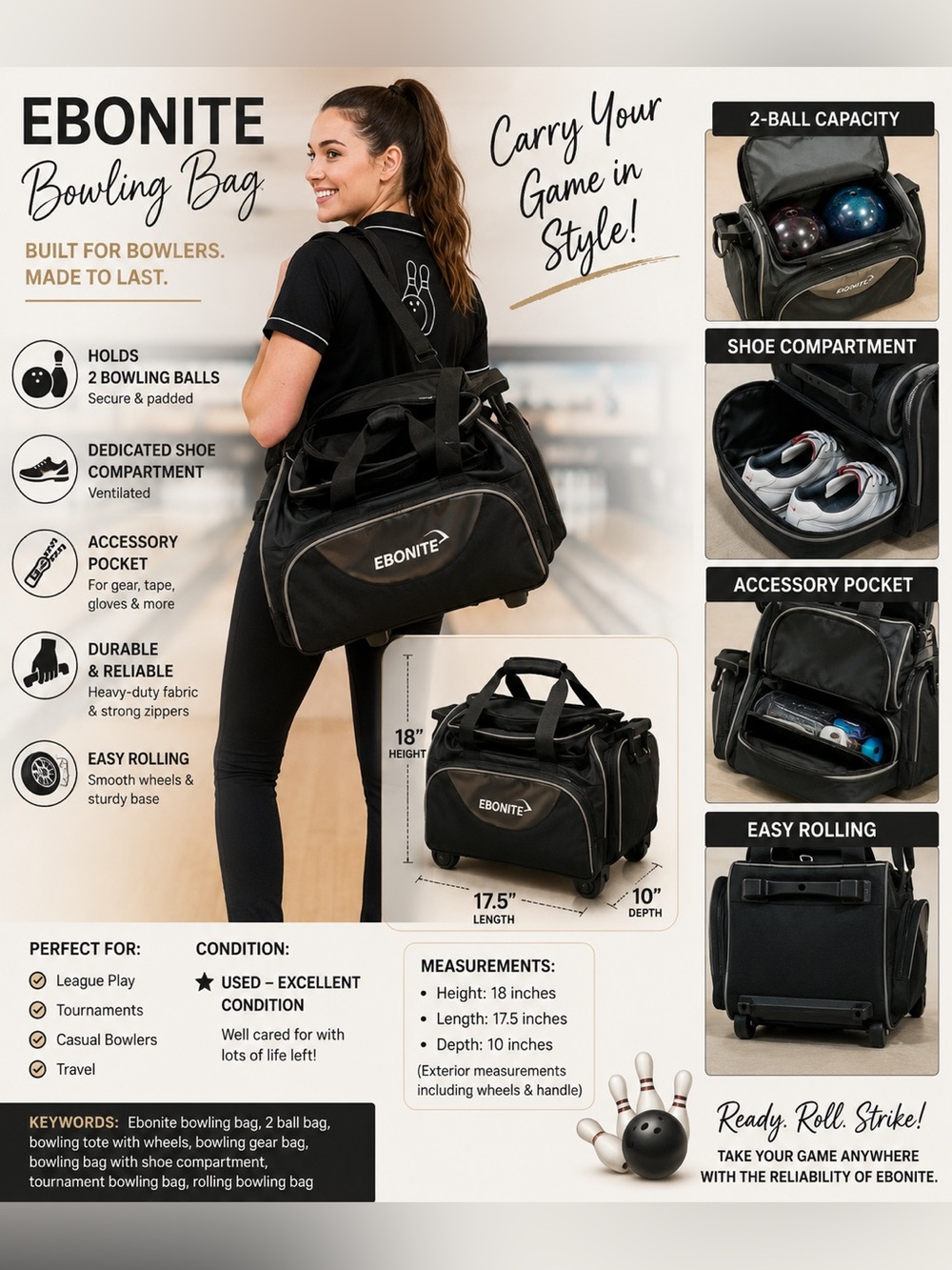 Black Men’s Duffel Bag